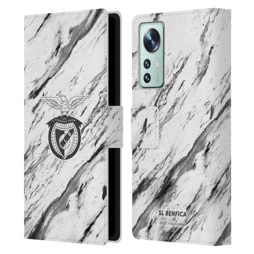 S.L. Benfica 2021/22 Crest Marble Leather Book Wallet Case Cover For Xiaomi 12