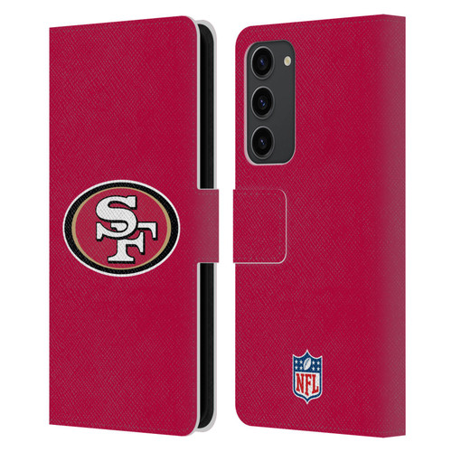 NFL San Francisco 49Ers Logo Plain Leather Book Wallet Case Cover For Samsung Galaxy S23+ 5G
