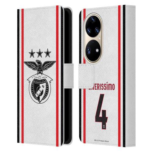 S.L. Benfica 2021/22 Players Away Kit Lucas Veríssimo Leather Book Wallet Case Cover For Huawei P50 Pro