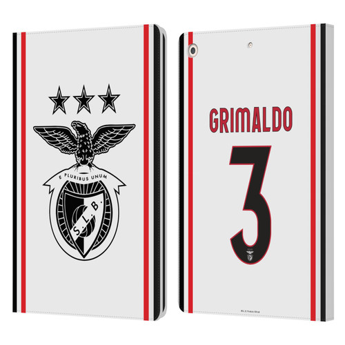 S.L. Benfica 2021/22 Players Away Kit Álex Grimaldo Leather Book Wallet Case Cover For Apple iPad 10.2 2019/2020/2021