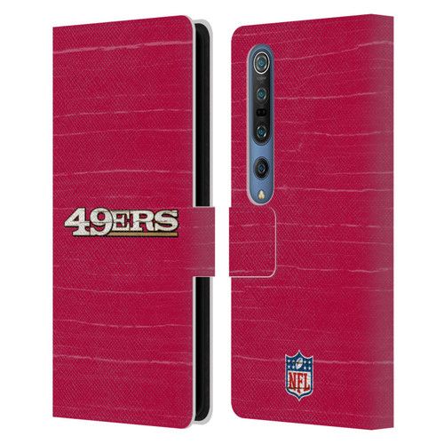 NFL San Francisco 49Ers Logo Distressed Look Leather Book Wallet Case Cover For Xiaomi Mi 10 5G / Mi 10 Pro 5G