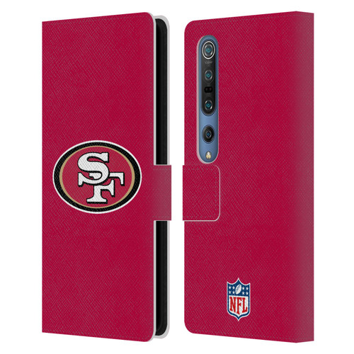 NFL San Francisco 49Ers Logo Plain Leather Book Wallet Case Cover For Xiaomi Mi 10 5G / Mi 10 Pro 5G