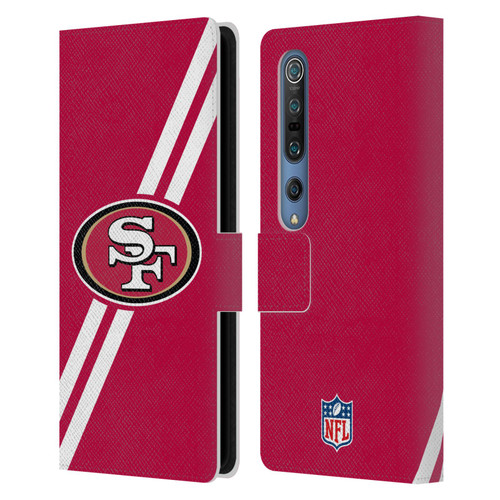 NFL San Francisco 49Ers Logo Stripes Leather Book Wallet Case Cover For Xiaomi Mi 10 5G / Mi 10 Pro 5G