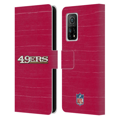 NFL San Francisco 49Ers Logo Distressed Look Leather Book Wallet Case Cover For Xiaomi Mi 10T 5G