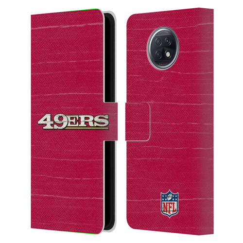 NFL San Francisco 49Ers Logo Distressed Look Leather Book Wallet Case Cover For Xiaomi Redmi Note 9T 5G