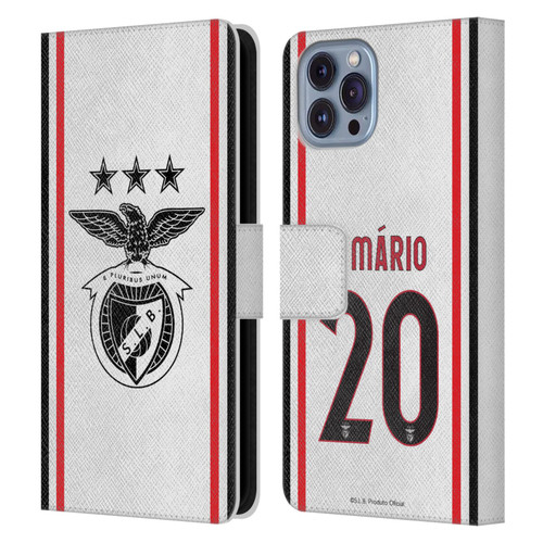 S.L. Benfica 2021/22 Players Away Kit João Mário Leather Book Wallet Case Cover For Apple iPhone 14