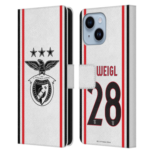 S.L. Benfica 2021/22 Players Away Kit Julian Weigl Leather Book Wallet Case Cover For Apple iPhone 14 Plus
