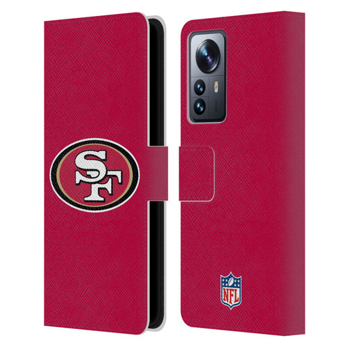 NFL San Francisco 49Ers Logo Plain Leather Book Wallet Case Cover For Xiaomi 12 Pro