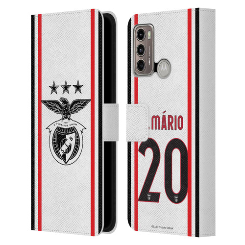 S.L. Benfica 2021/22 Players Away Kit João Mário Leather Book Wallet Case Cover For Motorola Moto G60 / Moto G40 Fusion