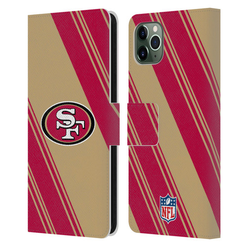 NFL San Francisco 49ers Artwork Stripes Leather Book Wallet Case Cover For Apple iPhone 11 Pro Max