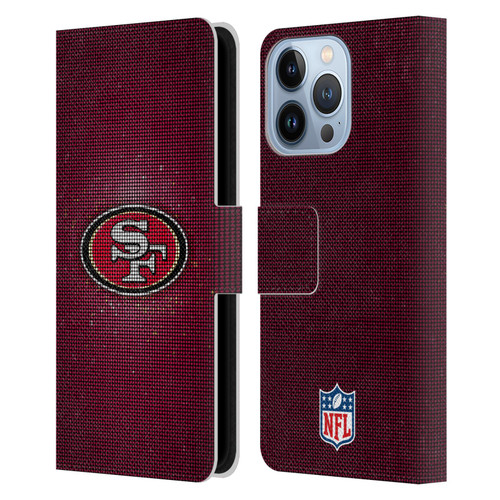 NFL San Francisco 49ers Artwork LED Leather Book Wallet Case Cover For Apple iPhone 13 Pro