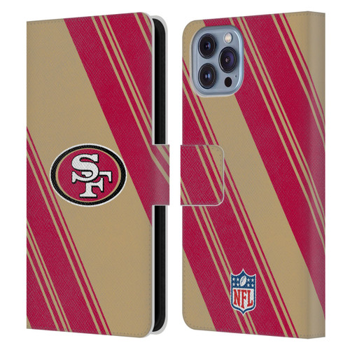NFL San Francisco 49ers Artwork Stripes Leather Book Wallet Case Cover For Apple iPhone 14 NFL San Francisco 49ers Artwork Stripes Leather Book Wallet Case Cover For Apple iPhone 14
