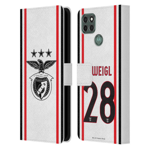 S.L. Benfica 2021/22 Players Away Kit Julian Weigl Leather Book Wallet Case Cover For Motorola Moto G9 Power