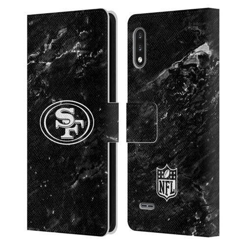 NFL San Francisco 49ers Artwork Marble Leather Book Wallet Case Cover For LG K22