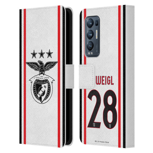 S.L. Benfica 2021/22 Players Away Kit Julian Weigl Leather Book Wallet Case Cover For OPPO Find X3 Neo / Reno5 Pro+ 5G