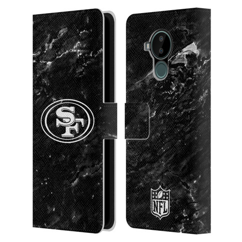 NFL San Francisco 49ers Artwork Marble Leather Book Wallet Case Cover For Nokia C30