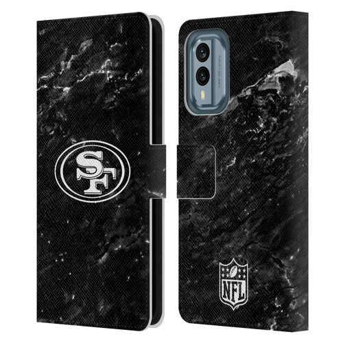 NFL San Francisco 49ers Artwork Marble Leather Book Wallet Case Cover For Nokia X30