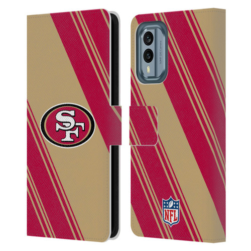 NFL San Francisco 49ers Artwork Stripes Leather Book Wallet Case Cover For Nokia X30