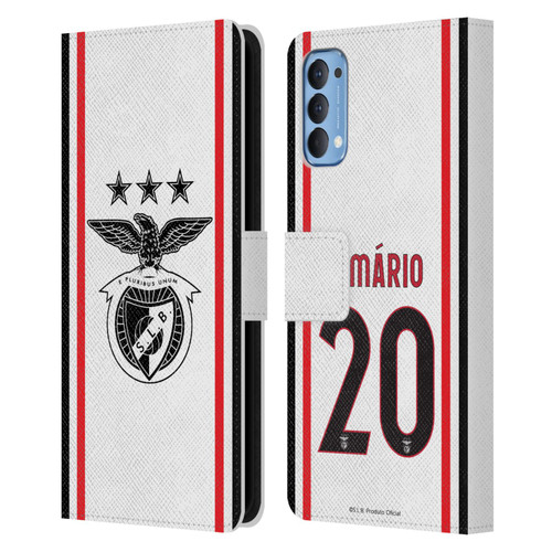 S.L. Benfica 2021/22 Players Away Kit João Mário Leather Book Wallet Case Cover For OPPO Reno 4 5G