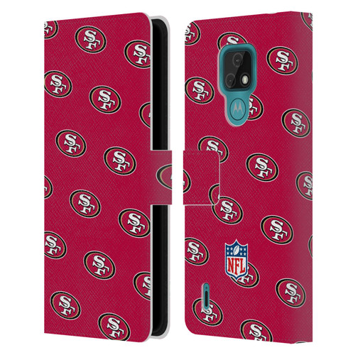 NFL San Francisco 49ers Artwork Patterns Leather Book Wallet Case Cover For Motorola Moto E7