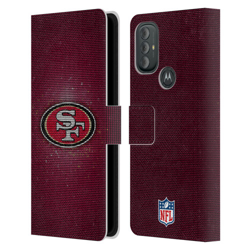 NFL San Francisco 49ers Artwork LED Leather Book Wallet Case Cover For Motorola Moto G10 / Moto G20 / Moto G30
