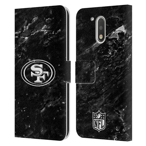 NFL San Francisco 49ers Artwork Marble Leather Book Wallet Case Cover For Motorola Moto G41