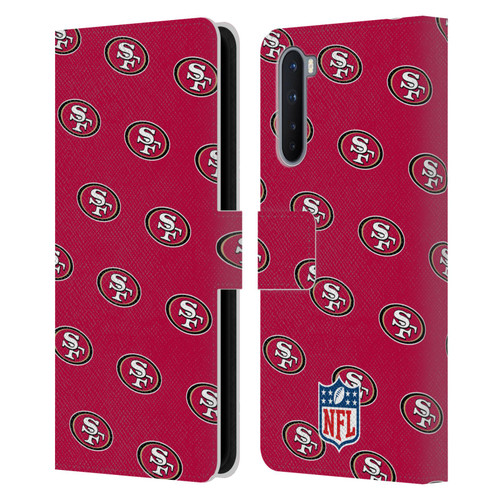 NFL San Francisco 49ers Artwork Patterns Leather Book Wallet Case Cover For OnePlus Nord 5G