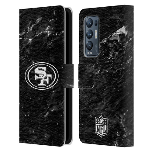 NFL San Francisco 49ers Artwork Marble Leather Book Wallet Case Cover For OPPO Find X3 Neo / Reno5 Pro+ 5G