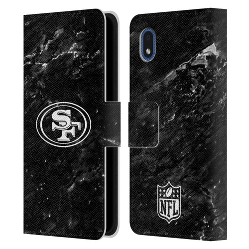NFL San Francisco 49ers Artwork Marble Leather Book Wallet Case Cover For Samsung Galaxy A01 Core (2020)