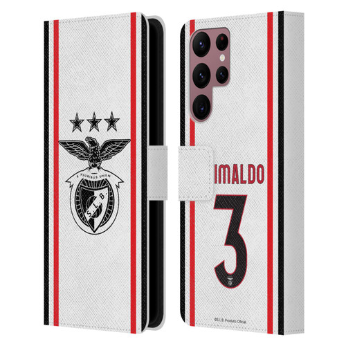S.L. Benfica 2021/22 Players Away Kit Álex Grimaldo Leather Book Wallet Case Cover For Samsung Galaxy S22 Ultra 5G