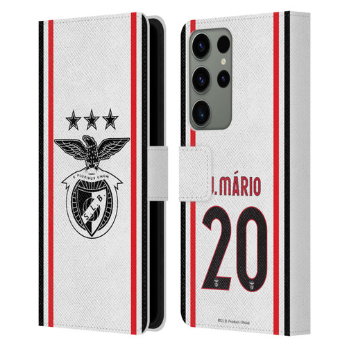 S.L. Benfica 2021/22 Players Away Kit João Mário Leather Book Wallet Case Cover For Samsung Galaxy S23 Ultra 5G