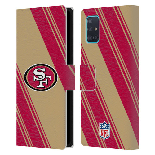 NFL San Francisco 49ers Artwork Stripes Leather Book Wallet Case Cover For Samsung Galaxy A51 (2019)