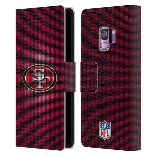 NFL San Francisco 49ers Artwork LED Leather Book Wallet Case Cover For Samsung Galaxy S9