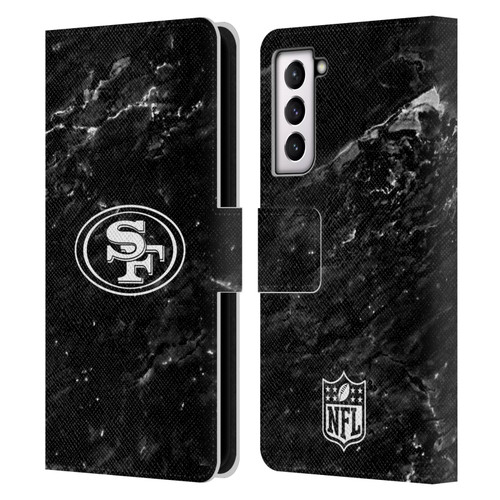 NFL San Francisco 49ers Artwork Marble Leather Book Wallet Case Cover For Samsung Galaxy S21 5G