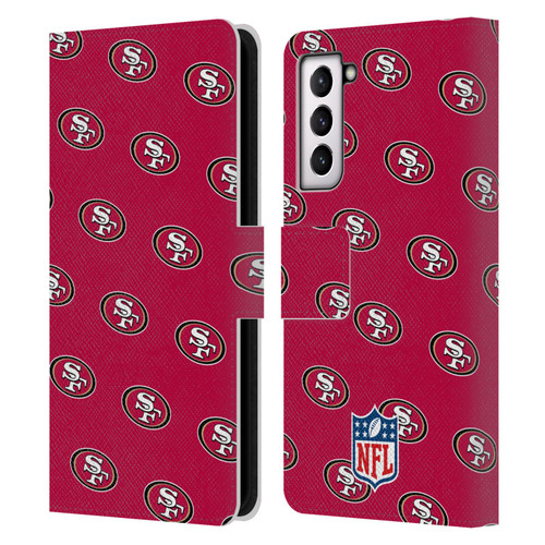 NFL San Francisco 49ers Artwork Patterns Leather Book Wallet Case Cover For Samsung Galaxy S21 5G