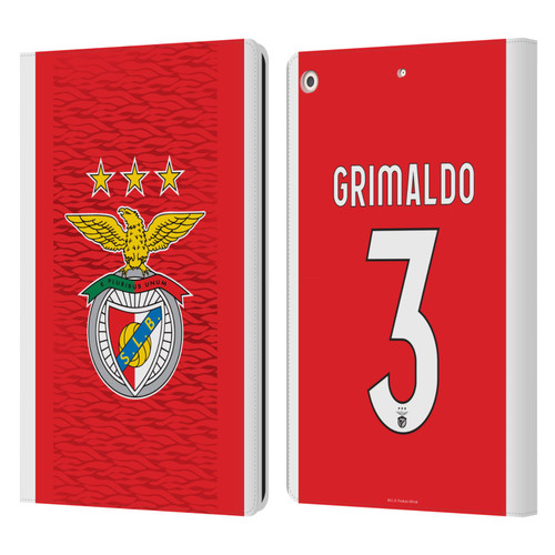 S.L. Benfica 2021/22 Players Home Kit Álex Grimaldo Leather Book Wallet Case Cover For Apple iPad 10.2 2019/2020/2021