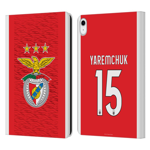S.L. Benfica 2021/22 Players Home Kit Roman Yaremchuk Leather Book Wallet Case Cover For Apple iPad 10.9 (2022)
