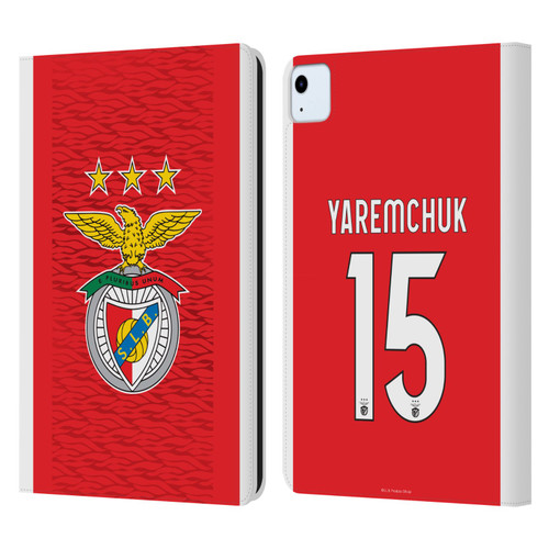 S.L. Benfica 2021/22 Players Home Kit Roman Yaremchuk Leather Book Wallet Case Cover For Apple iPad Air 2020 / 2022