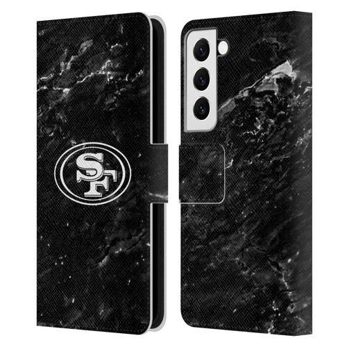 NFL San Francisco 49ers Artwork Marble Leather Book Wallet Case Cover For Samsung Galaxy S22 5G