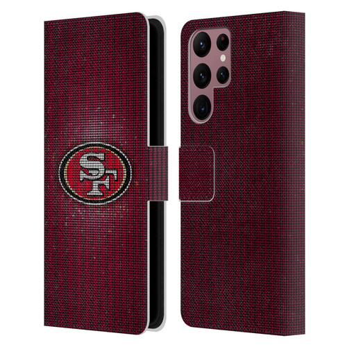 NFL San Francisco 49ers Artwork LED Leather Book Wallet Case Cover For Samsung Galaxy S22 Ultra 5G