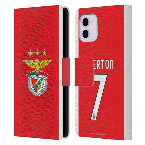 S.L. Benfica 2021/22 Players Home Kit Everton Soares Leather Book Wallet Case Cover For Apple iPhone 11