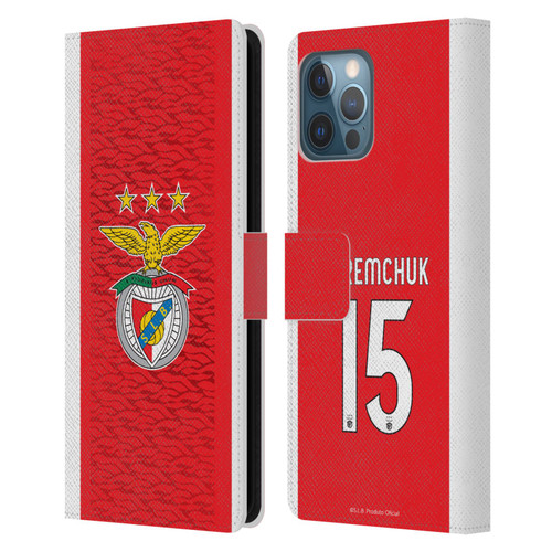 S.L. Benfica 2021/22 Players Home Kit Roman Yaremchuk Leather Book Wallet Case Cover For Apple iPhone 12 Pro Max