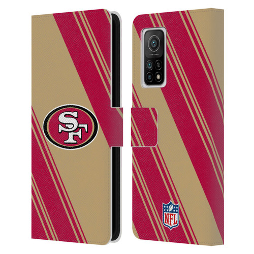 NFL San Francisco 49ers Artwork Stripes Leather Book Wallet Case Cover For Xiaomi Mi 10T 5G