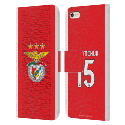 S.L. Benfica 2021/22 Players Home Kit Roman Yaremchuk Leather Book Wallet Case Cover For Apple iPhone 6 Plus / iPhone 6s Plus