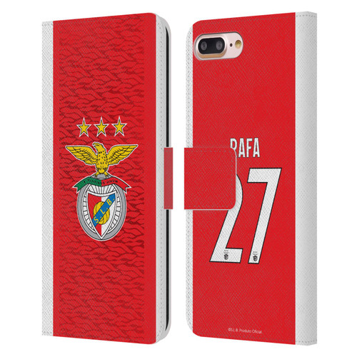 S.L. Benfica 2021/22 Players Home Kit Rafa Silva Leather Book Wallet Case Cover For Apple iPhone 7 Plus / iPhone 8 Plus