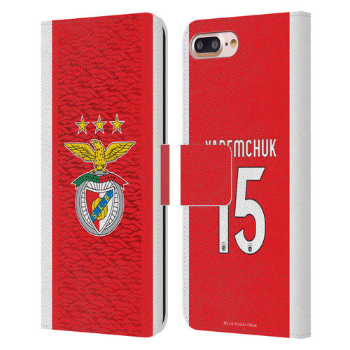 S.L. Benfica 2021/22 Players Home Kit Roman Yaremchuk Leather Book Wallet Case Cover For Apple iPhone 7 Plus / iPhone 8 Plus