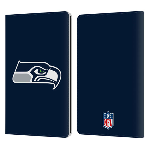 NFL Seattle Seahawks Logo Plain Leather Book Wallet Case Cover For Amazon Kindle Paperwhite 1 / 2 / 3