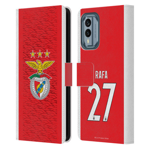 S.L. Benfica 2021/22 Players Home Kit Rafa Silva Leather Book Wallet Case Cover For Nokia X30