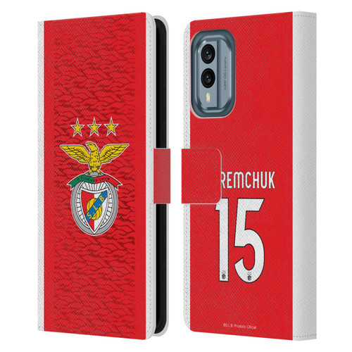 S.L. Benfica 2021/22 Players Home Kit Roman Yaremchuk Leather Book Wallet Case Cover For Nokia X30