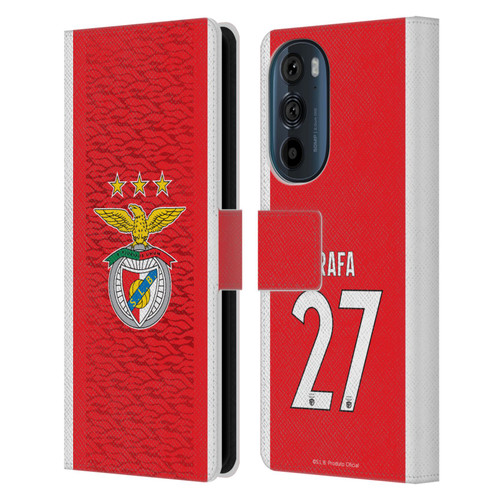 S.L. Benfica 2021/22 Players Home Kit Rafa Silva Leather Book Wallet Case Cover For Motorola Edge 30